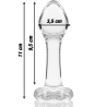 NEBULA SERIES BY IBIZA - MODEL 2 KOREK ANALNY ZE SZKLA BOROSILIKATOWEGO PRZEZROCZYSTY 11 CM -O- 3.5 CM