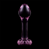 NEBULA SERIES BY IBIZA - MODEL 2 ANAL PLUG BOROSILICATE GLASS PINK 11 CM -O- 3.5 CM