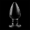 NEBULA SERIES BY IBIZA - MODEL 3 KOREK ANALNY ZE SZKLA BOROSILIKATOWEGO PRZEZROCZYSTY 11 CM -O- 5 CM