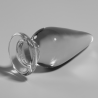 NEBULA SERIES BY IBIZA - MODEL 4 KOREK ANALNY ZE SZKLA BOROSILIKATOWEGO PRZEZROCZYSTY 11 CM -O- 5 CM