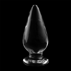NEBULA SERIES BY IBIZA - MODEL 4 KOREK ANALNY ZE SZKLA BOROSILIKATOWEGO PRZEZROCZYSTY 11 CM -O- 5 CM