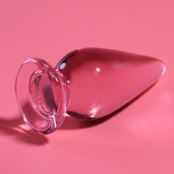 NEBULA SERIES BY IBIZA - PLUG ANAL MODÈLE 4 VERRE BOROSILICATE ROSE 11 CM -O- 5 CM