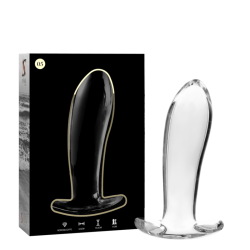 NEBULA SERIES BY IBIZA - MODEL 5 KOREK ANALNY ZE SZKLA BOROSILIKATOWEGO PRZEZROCZYSTY 12.5 CM -O- 3.5 CM
