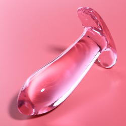 NEBULA SERIES BY IBIZA - MODEL 5 KOREK ANALNY ZE SZKLA BOROSILIKATOWEGO ROZOWY 12.5 CM -O- 3.5 CM