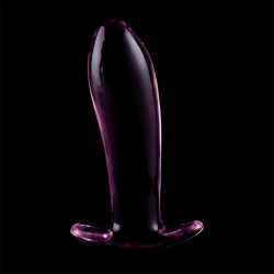 NEBULA SERIES BY IBIZA - MODEL 5 KOREK ANALNY ZE SZKLA BOROSILIKATOWEGO ROZOWY 12.5 CM -O- 3.5 CM
