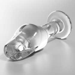 NEBULA SERIES BY IBIZA - MODEL 6 KOREK ANALNY ZE SZKLA BOROSILIKATOWEGO PRZEZROCZYSTY 12.5 CM -O- 4 CM