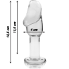 NEBULA SERIES BY IBIZA - MODEL 6 KOREK ANALNY ZE SZKLA BOROSILIKATOWEGO PRZEZROCZYSTY 12.5 CM -O- 4 CM
