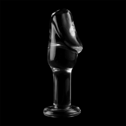 NEBULA SERIES BY IBIZA - MODEL 6 KOREK ANALNY ZE SZKLA BOROSILIKATOWEGO PRZEZROCZYSTY 12.5 CM -O- 4 CM