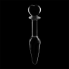 NEBULA SERIES BY IBIZA - MODEL 7 ANAL PLUG BOROSILICATE GLASS CLEAR 13.5 CM -O- 3 CM