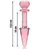 NEBULA SERIES BY IBIZA - MODELLO 7 PLUG ANALE VETRO BOROSILICATO ROSA 13.5 CM -O- 3 CM