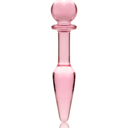 NEBULA SERIES BY IBIZA - MODELLO 7 PLUG ANALE VETRO BOROSILICATO ROSA 13.5 CM -O- 3 CM