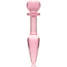 NEBULA SERIES BY IBIZA - MODELLO 7 PLUG ANALE VETRO BOROSILICATO ROSA 13.5 CM -O- 3 CM
