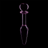 NEBULA SERIES BY IBIZA - MODELLO 7 PLUG ANALE VETRO BOROSILICATO ROSA 13.5 CM -O- 3 CM