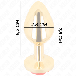 KINK -  PLUG ANAL GOLD ROSE RED SIZE S
