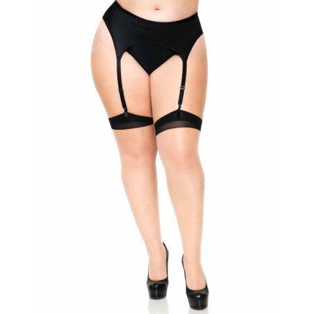 LEG AVENUE - PLUS SHEER 2 TONE UDO Z LYCRA Z TYLNYM SZWEM I KUBANSKIM PIETA