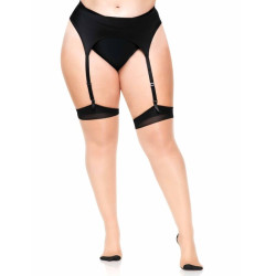 LEG AVENUE - PLUS SHEER 2 TONE UDO Z LYCRA Z TYLNYM SZWEM I KUBANSKIM PIETA