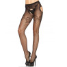 LEG AVENUE - FIGI Z ELEGANCKIEJ CZARNEJ HAFTOWANEJ SIATECZKI