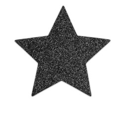 BIJOUX - NIEDYSKRETNE NAKLADKI NA SUTKI FLASH BLACK STAR
