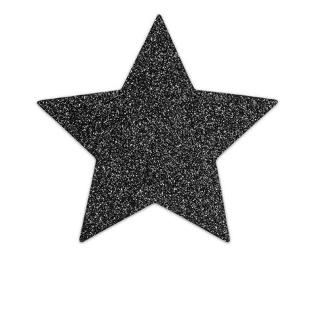 BIJOUX - NIEDYSKRETNE NAKLADKI NA SUTKI FLASH BLACK STAR