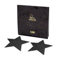 BIJOUX - NIEDYSKRETNE NAKLADKI NA SUTKI FLASH BLACK STAR