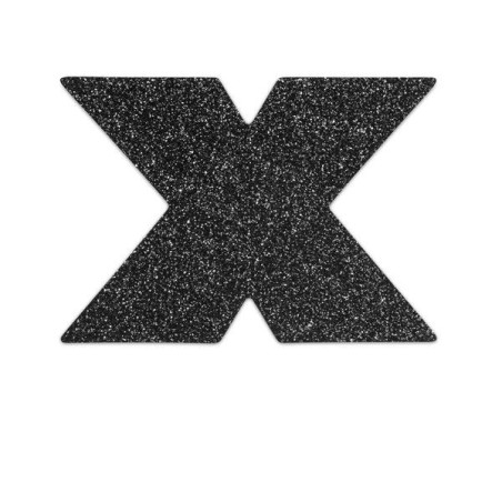 BIJOUX - NIEDYSKRETNE FLASH CROSS CZARNE NAKLADKI NA SUTKI