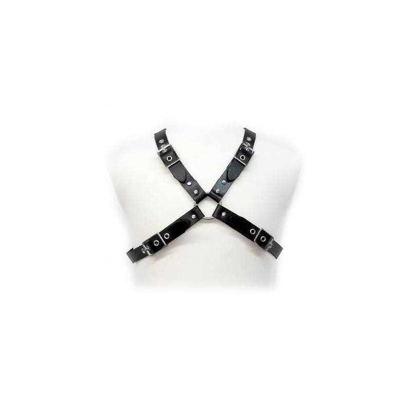 HARNAIS EN CUIR POUR HOMMES - BOUCLE NOIRE
