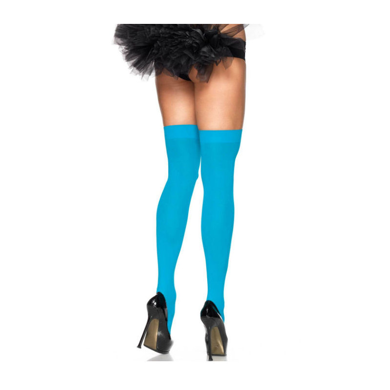 LEG AVENUE - NYLON THIGH HIGHS BLUE LEG AVENUE - NYLON THIGH HIGHS BLUE