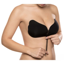 BYE-BRA - KORONKOWANY PUSH-UP CZARNA KUBKA B
