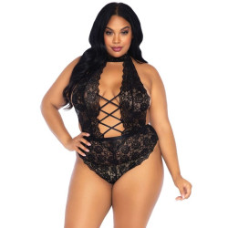 LEG AVENUE - KWIATOWE KORONKOWE BODY PLUS SIZE