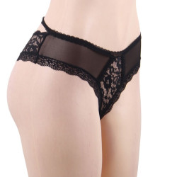 QUEEN LINGERIE - KWIATOWE KORONKOWE FIGI S/M