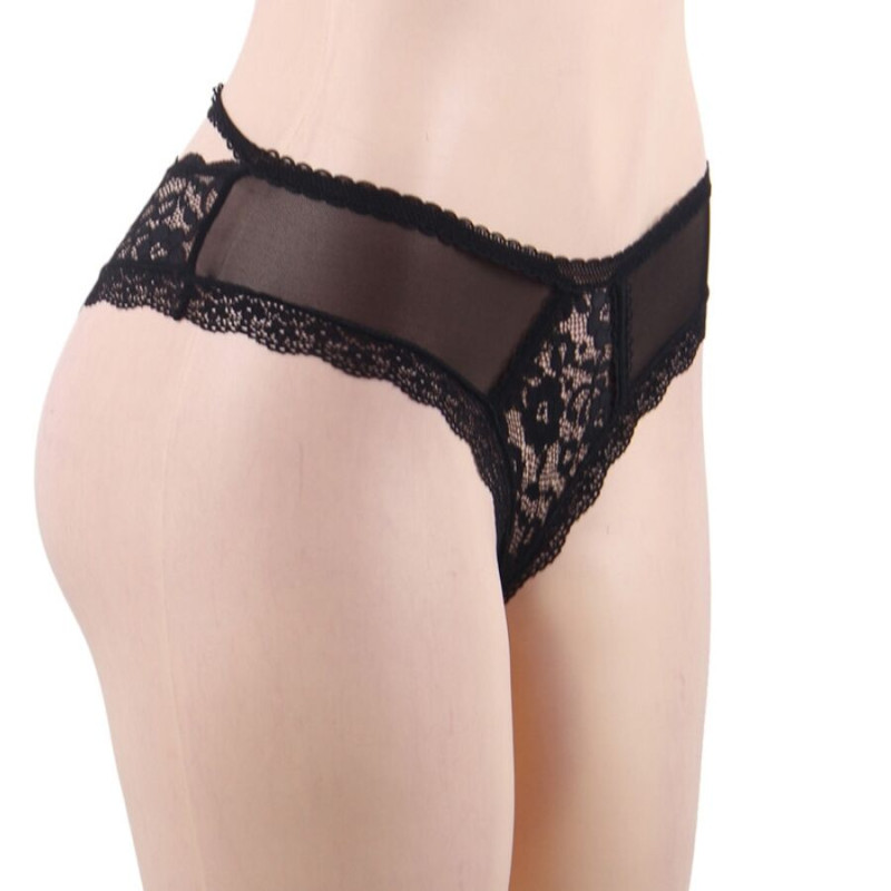 QUEEN LINGERIE - SLIP IN PIZZO FLOREALE S/M QUEEN LINGERIE - SLIP IN PIZZO FLOREALE S/M