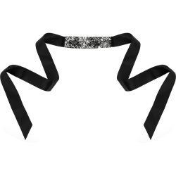 COQUETTE CHIC DESIRE - MSCARA DE RENDA PRETA COM FITA