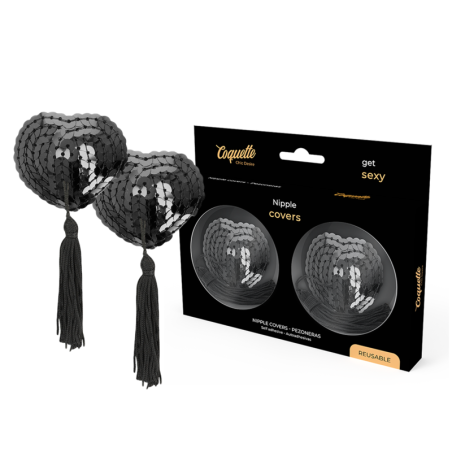 COQUETTE CHIC DESIRE - CZARNE CEKINOWE OSLONY NA SUTKI