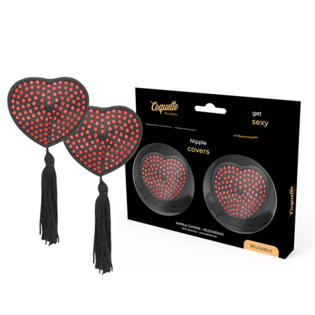 COQUETTE CHIC DESIRE - CZERWONE / CZARNE OSLONY NA SUTKI