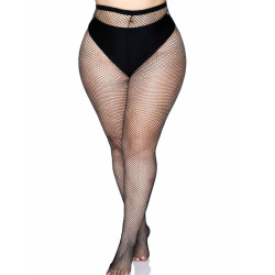 LEG AVENUE - RAJSTOPY Z TYLEM CZARNE PLUS SIZE