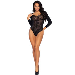 LEG AVENUE - BODY Z MOZAIKA NA NAPIECIA W KROKU, JEDEN ROZMIAR