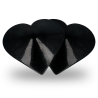 COQUETTE CHIC DESIRE - NIPPELABDECKUNGEN MIT SCHWARZEN HERZEN