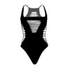 LEG AVENUE - BODY THONG RACERBACK BLACK