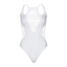 LEG AVENUE - BODY THONG RACERBACK WHITE