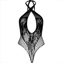 LEG AVENUE - BODY Z KORONKA CZARNY