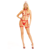 LEG AVENUE - ARNÉS BODY & DIADEMA ENFERMERA ROJO L