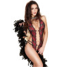 CHILIROSE - CR 3635 BODY KWIATY BEZ KROKA CZERWONY S/M