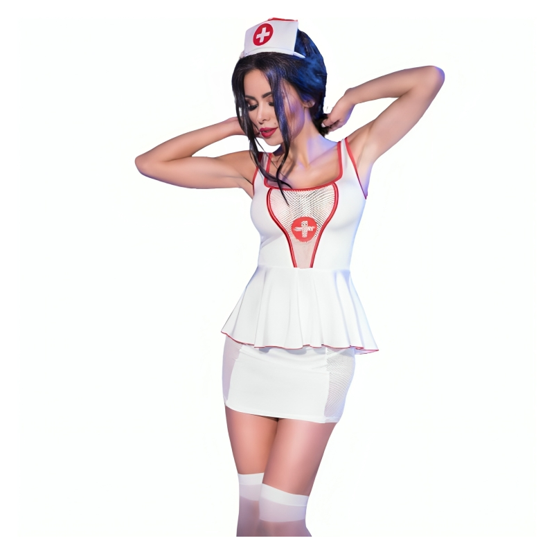 CHILIROSE - CR 4160 COSTUME NURSE TOP & SKIRT S/M