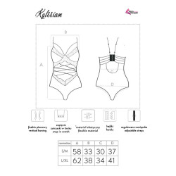 LIVCO CORSETTI FASHION - KYLSSIAM LC 90613 BODY CZARNY L/XL
