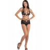 LIVCO CORSETTI FASHION - DREZNA LC 90733 BIUSTONOSZ + MAJTKI CZARNE