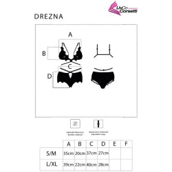 LIVCO CORSETTI FASHION - DREZNA LC 90733 BIUSTONOSZ + FIGI CZARNY L/XL