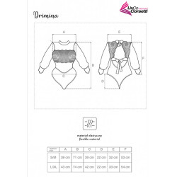 LIVCO CORSETTI FASHION - DRIMINA LC90690 GRANATOWE BODY L/XL