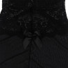 SUBBLIME - TIULOWA TKANINA BABYDOLL Z KORONKA I KWIATAMI CZARNY L/XL