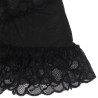 SUBBLIME - BABYDOLL Z REGULOWANYMI PASKAMI I PRZEZROCZYSTA KORONKA W KWIATOWY NADRUK CZARNY S/M