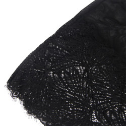 SUBBLIME - BABYDOLL Z REGULOWANYMI KORONKOWYMI PASKAMI CZARNY L/XL
